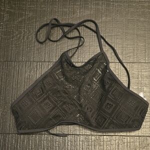 Aerie Crochet High Neck Bikini Top